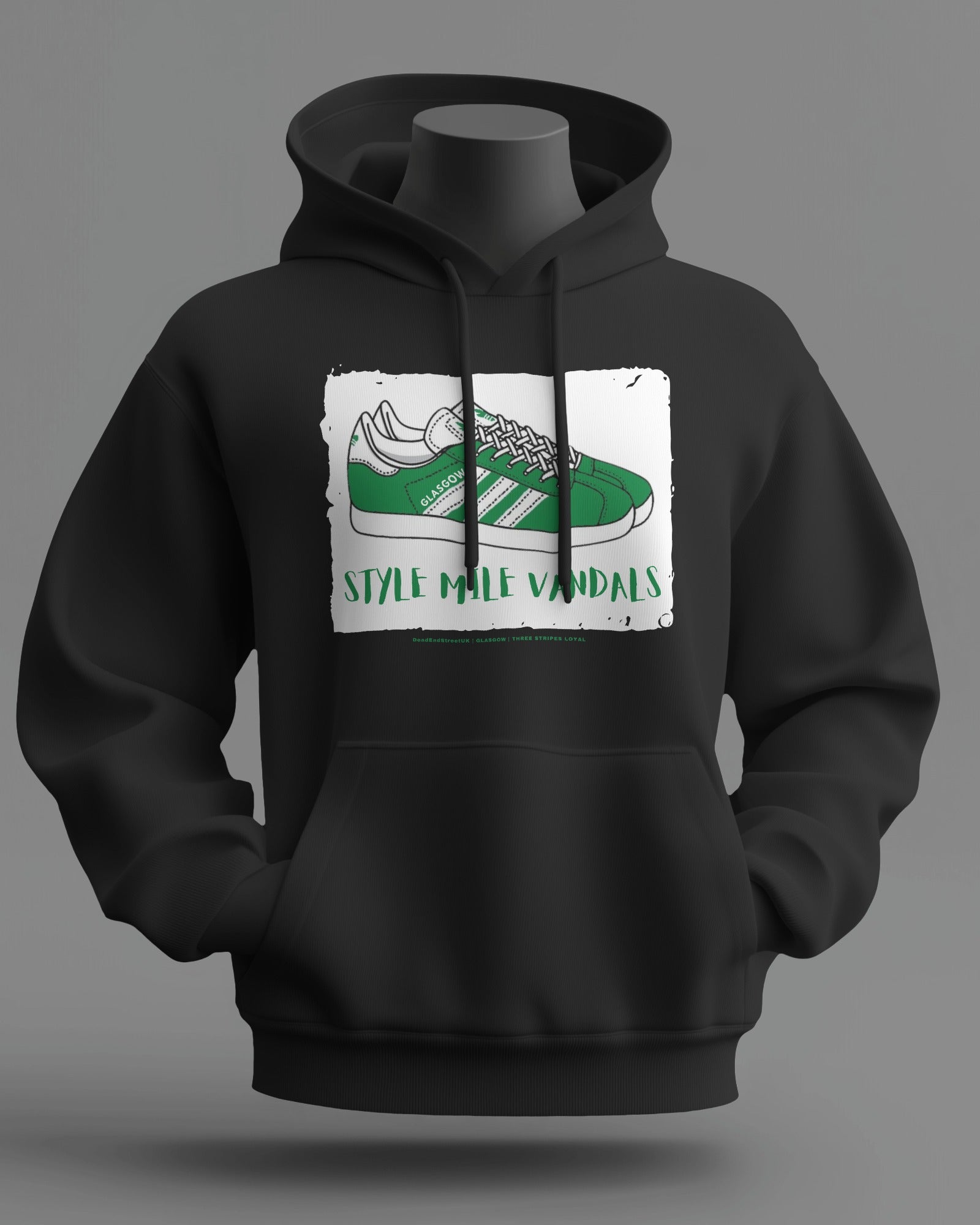 STYLE MILE VANDALS Midweight Hoodie | Celtic Hooligan Firm Glasgow | Three Steps Loyal