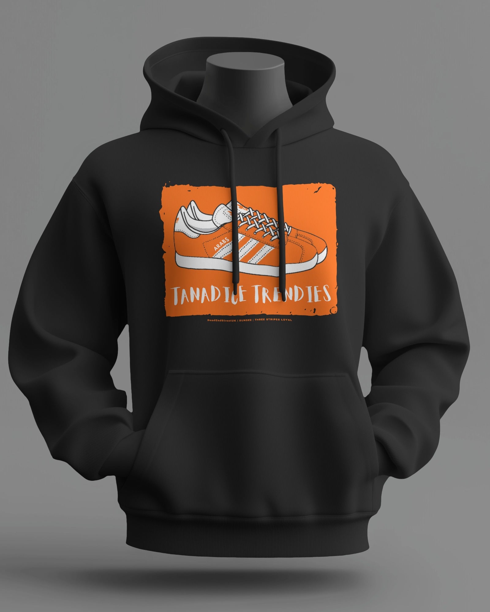 TANNADICE TRENDIES Midweight Hoodie | Dundee United Hooligan Firm Arabs | Three Stripes Loyal