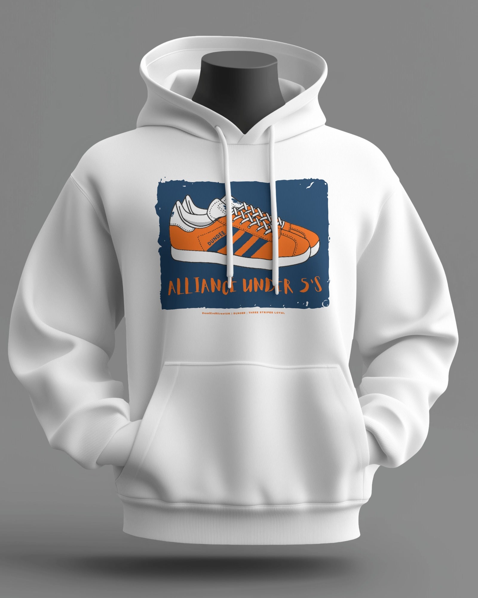 ALLIANCE UNDER 5'S Midweight Hoodie | Dundee - Dundee United Hooligan Firm | Three Stripes Loyal