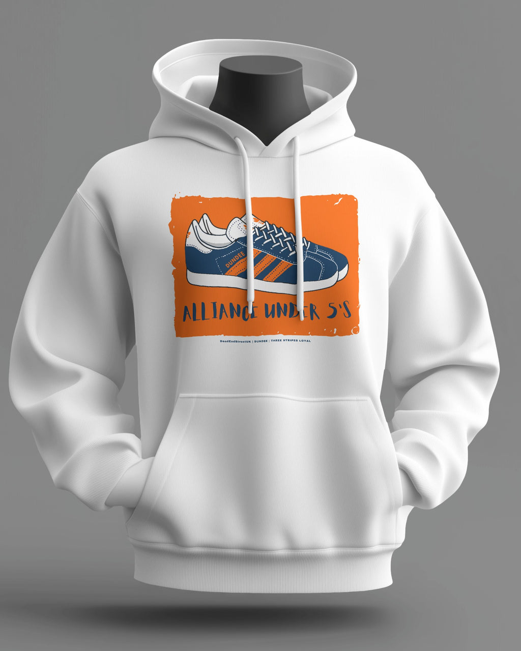 ALLIANCE UNDER 5'S Midweight Hoodie | Dundee - Dundee United Hooligan Firm | Three Stripes Loyal