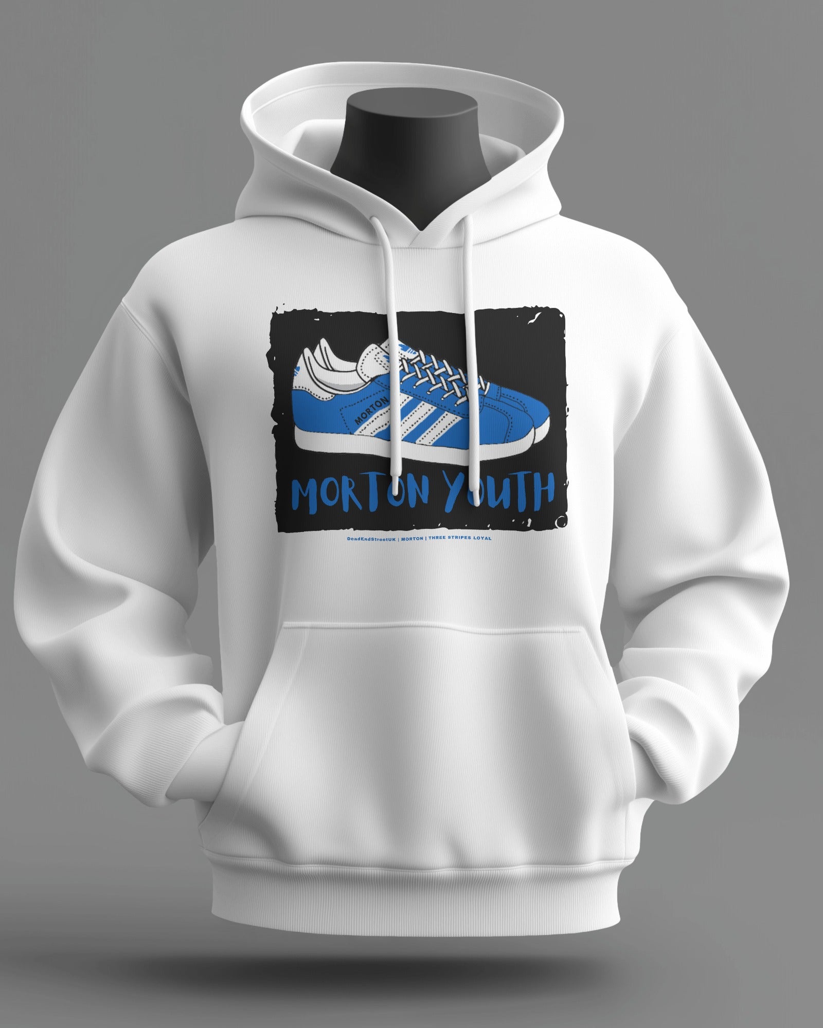 MORTON YOUTH Midweight Hoodie | Morton Hooligan Firm | Three Stripes Loyal